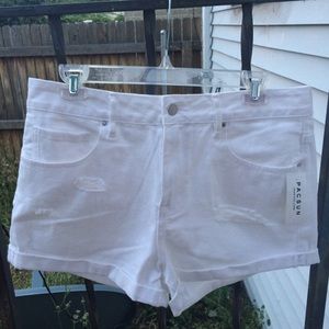 Pacsun High Rise White Jean Shorts