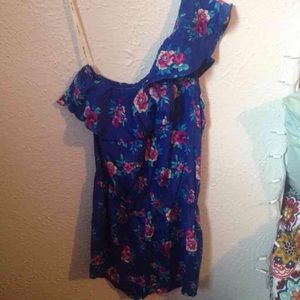 Flower print romper