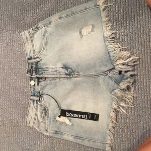 High waisted jean shorts
