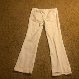 Tory Burch Classic Boot Cut Jeans in white