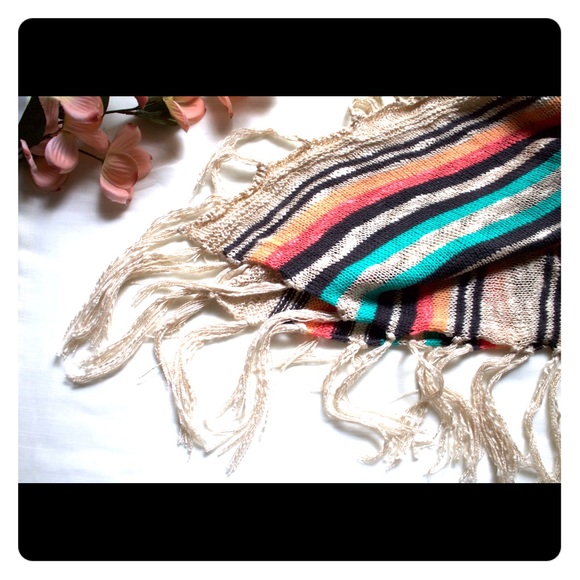 Full Tilt Sweaters - REDUCED! Full Tilt beach fringe wrap (med)