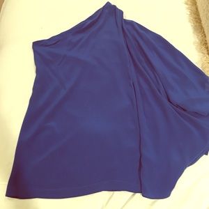 Blue one shoulder dress