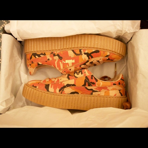 Fenty x Puma Creepers Camo Orange Size 7