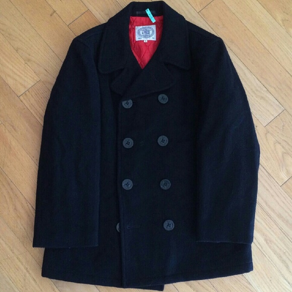 Navy blue trench coat