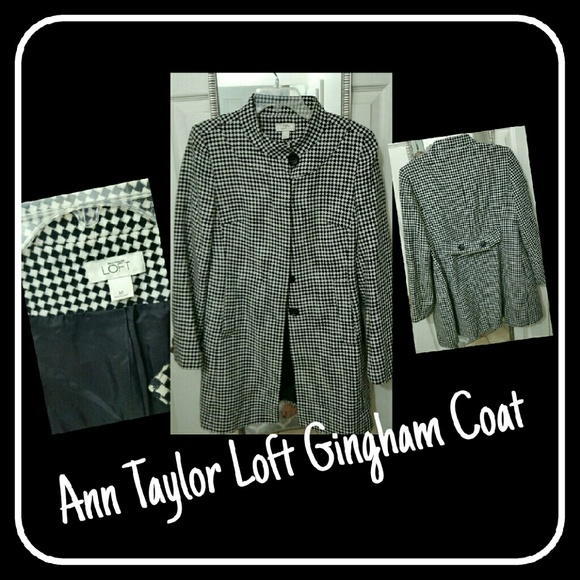 Price DROP Ann Taylor Loft Gingham Coat, rare find