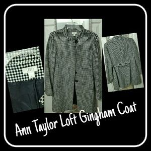 Price DROP Ann Taylor Loft Gingham Coat, rare find