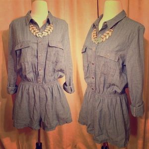 Forever 21 Chambray-like Romper Size Medium
