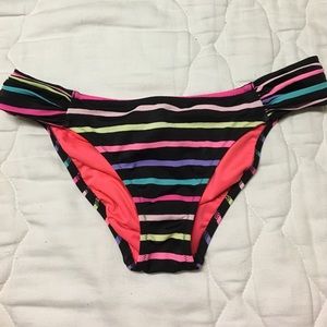 NWOT VS Bright Neon Striped Swimsuit Bikini Bottom