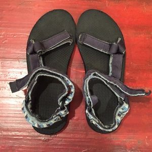 Blue Teva Sandals