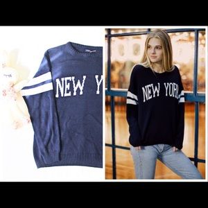 Brandy Melville sweater New York navy blue  NWT