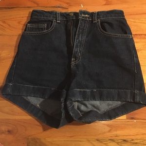 American apparel jean shorts high-waist
