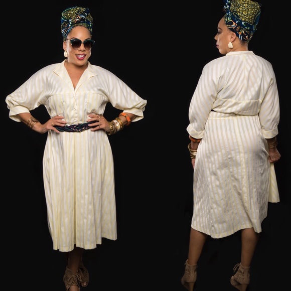 70s Vintage Striped Dress