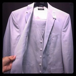 JoS A Bank- Blue stripe 3 piece, size 38 Long 32w.