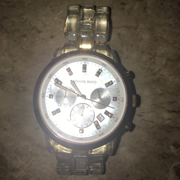 michael kors clear watch