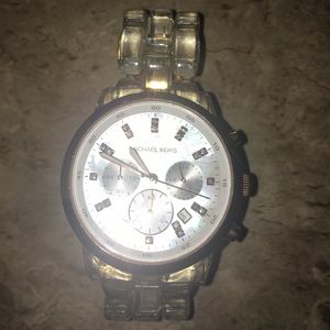 michael kors clear watch