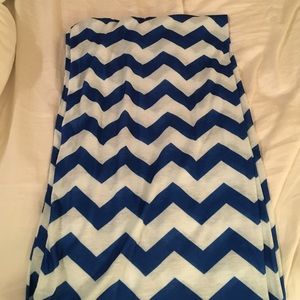 Blue chevron scarf