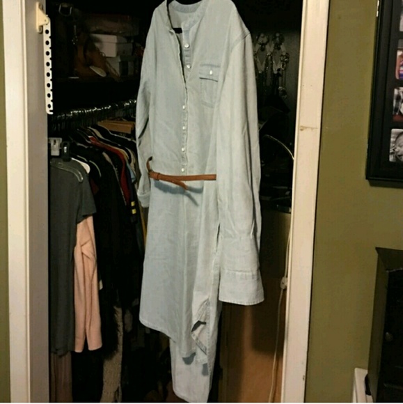 LIGHT  high low denim dress