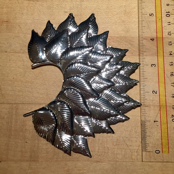 FLOWER EAR cuff metal wedding hair CLIP silver - Picture 4 of 4