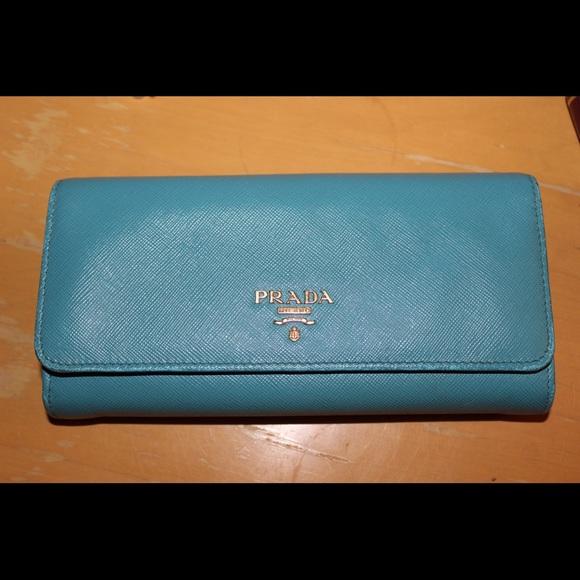 Light Blue Prada Wallet