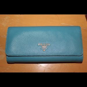 Light Blue Prada Wallet