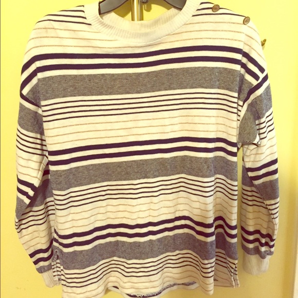 Blue & Gold Stripped Sweater!