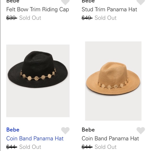 Bebe black coin band Panama hat - Picture 3 of 4