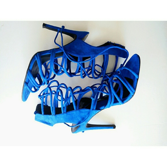Zara blue strappy heels - Picture 2 of 3