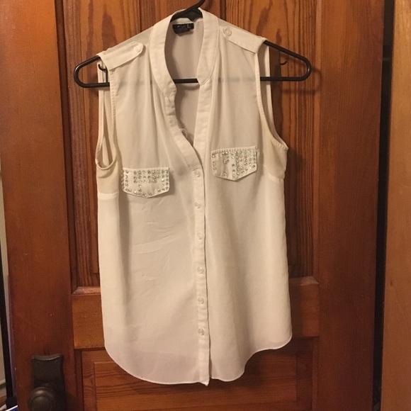 Rue 21 White See-Through Shirt - Picture 1 of 3