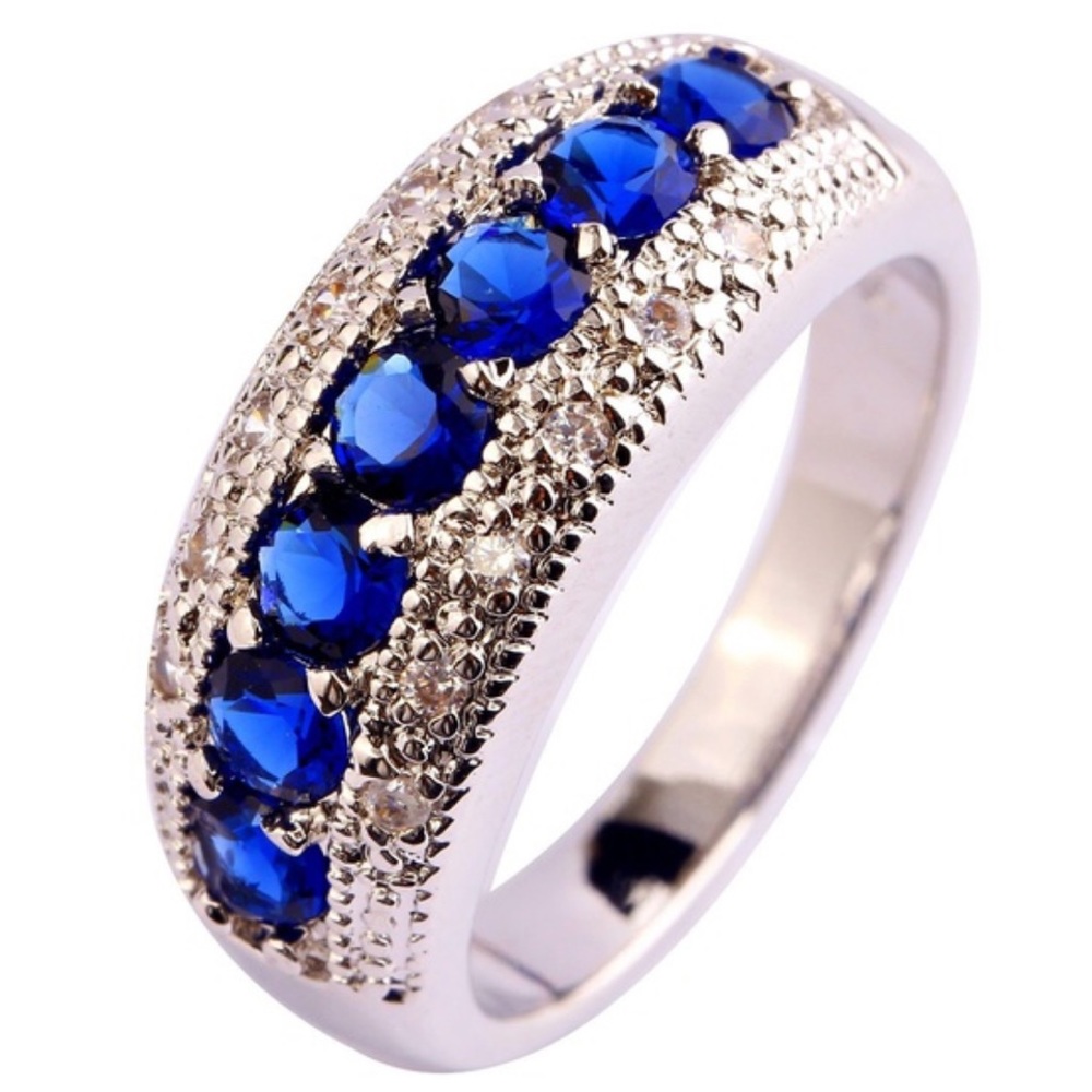 Genuine 18K Natural 2.95CT Sapphire Diamond 💎💍 - Picture 2 of 4