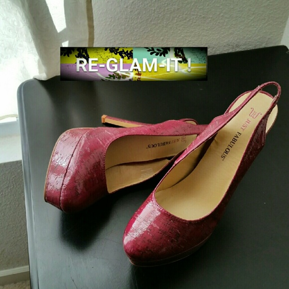 JUST FAB .GORGEOUS  FUSHIA....HEELS - Picture 2 of 4