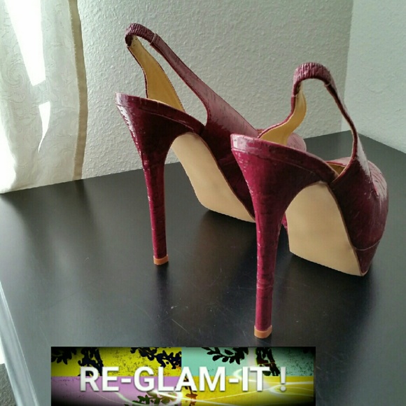JUST FAB .GORGEOUS  FUSHIA....HEELS - Picture 3 of 4