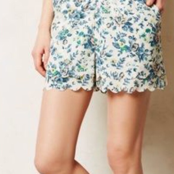Anthropologie Shorts Short Large L 12 14 Scalloped