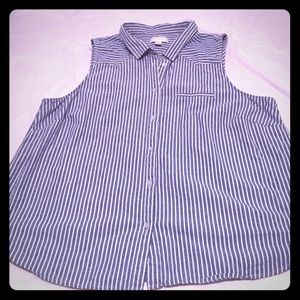 Plus size button up tank