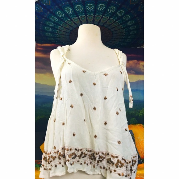 Free People Sensual Embroidered Drippy Tank - Picture 2 of 6