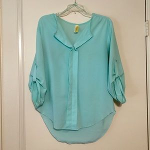 Francesca's mint green top