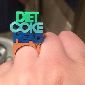 Diet Coke Head Wooden Ring