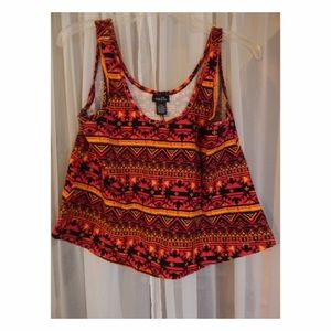 Aztec Print Crop Top