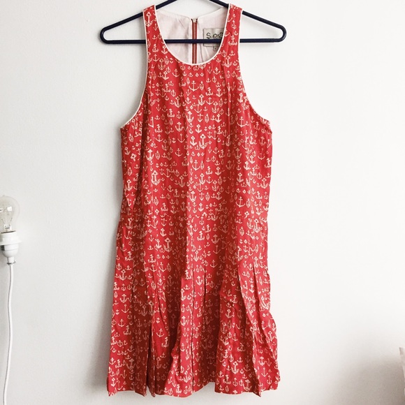 SEA New York Anchor-Print Dress with Pleated Skirt - Picture 1 of 4
