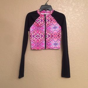 Victoria secret long sleeved cropped rash guard