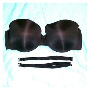 DKNY Strapless Black Bra w/ straps size 36D Used