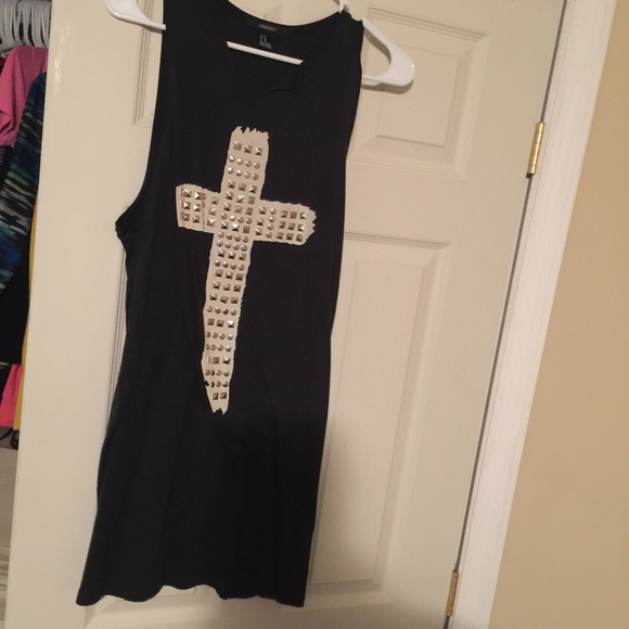Forever 21 studded cross t