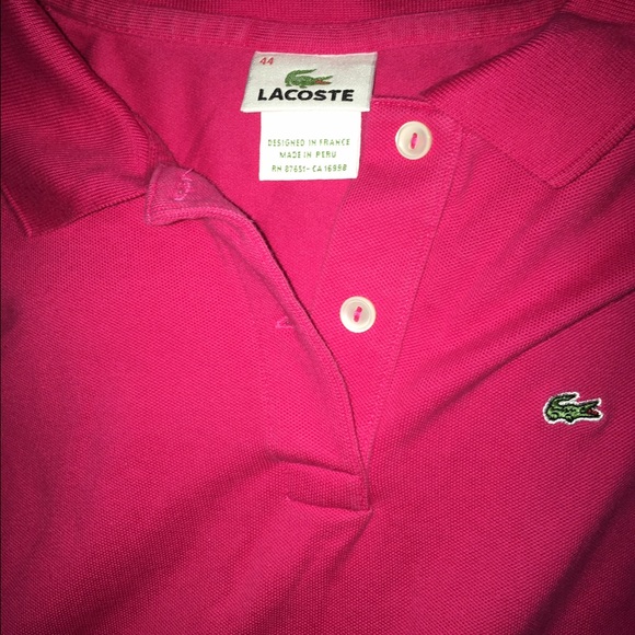 Womens Lacoste Pink Polo Shirt