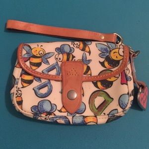 Dooney & Bourke Wristlet w/ Bumble Bee Pattern