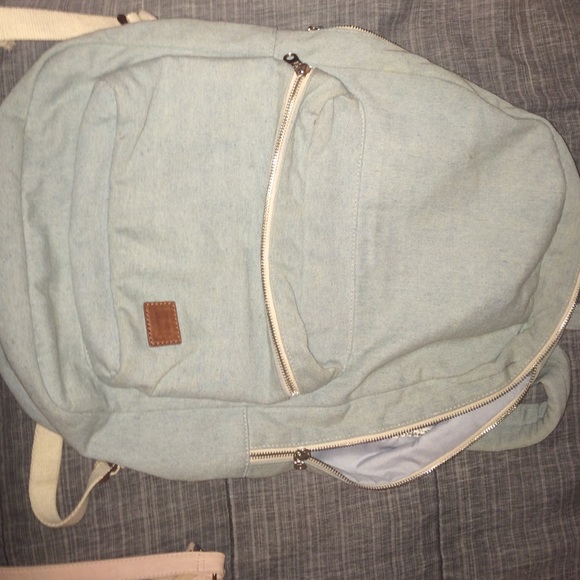 Forever 21 Handbags - Large Jean Backpack.