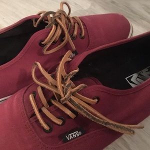 Maroon Vans w/ Exclusive Leather Laces
