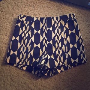 High waisted patterned shorts