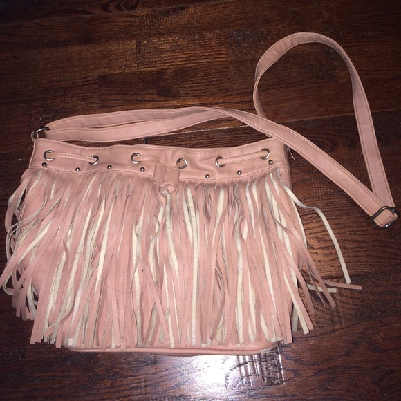 a crossbody fringe bag