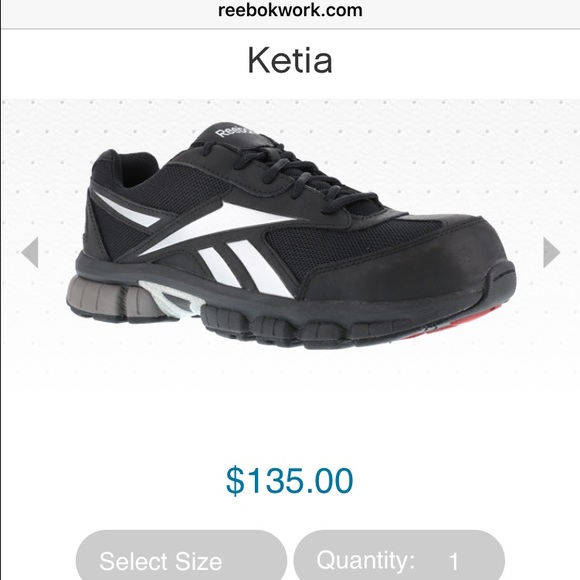 Slightly used Reebox Ketia Steel Toed Sneakers!