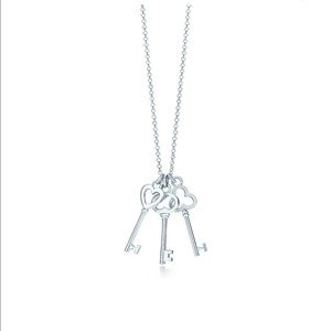 Tiffany & co three key pendants necklace