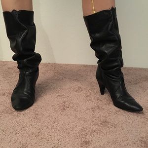 Vintage black Enzo Angiolini boots- leather 👢
